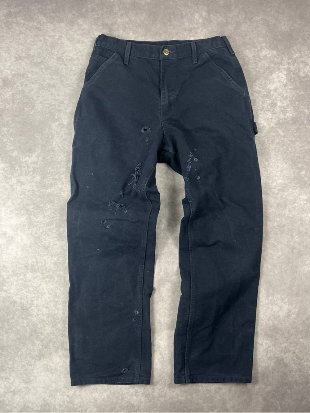 [296] Carhartt Mens Loose Original Fit Duck Canvas Carpenter Work Pants 31x30